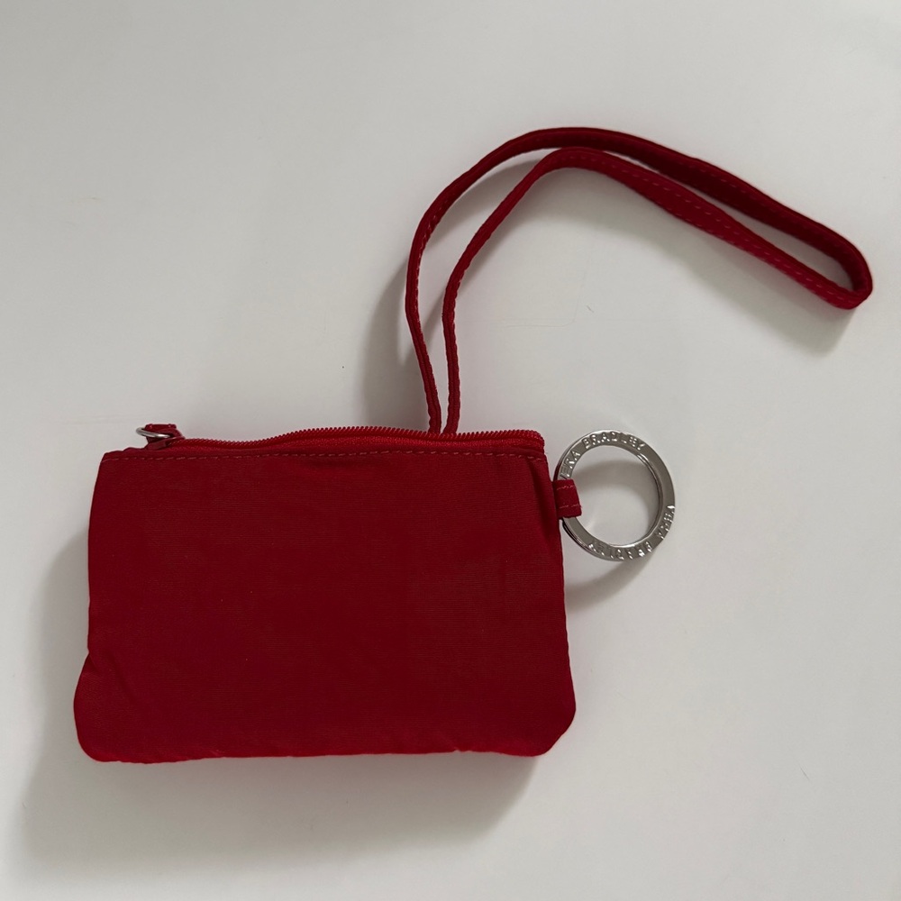 Vera Bradley Scarlet Wristlet with Silver Ring